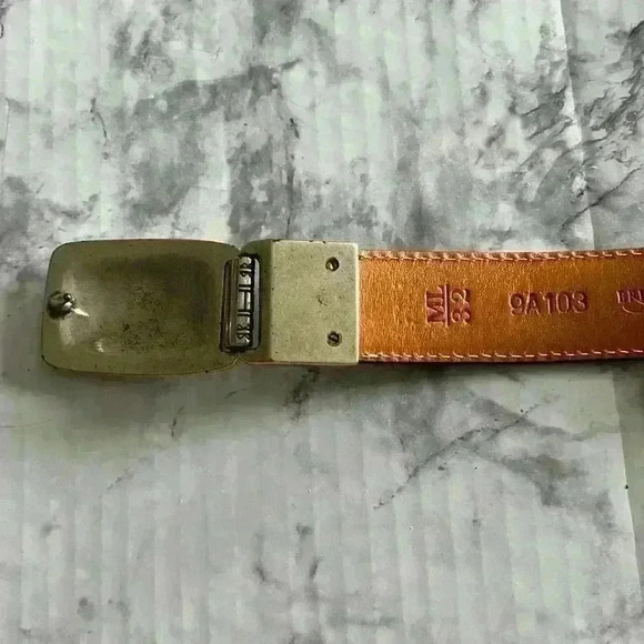 Brighton belt, #9A103, ML/32, leather with silver accent - Picture 7 of 14